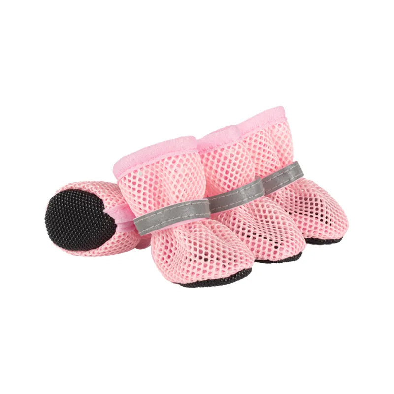 4pcs Non-Slip Breathable Dog Shoes for Small & Medium Pets