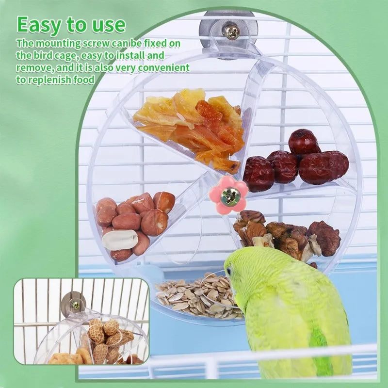 Acrylic Rotating Parrot Treat Dispenser