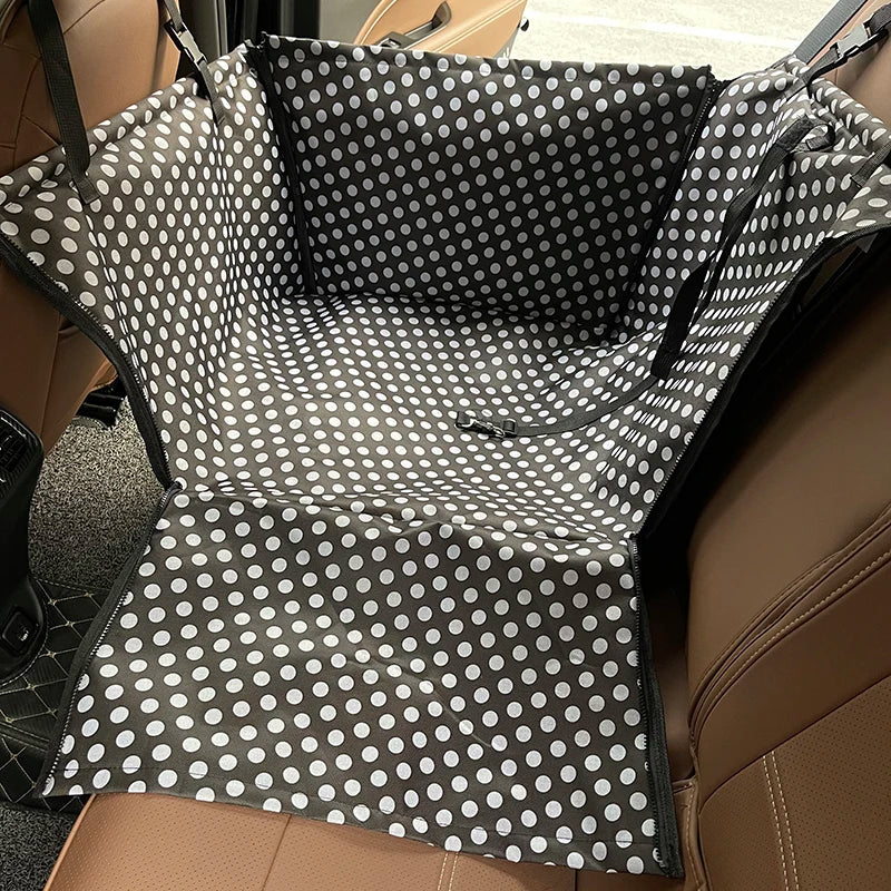 CAWAYI KENNEL Pet Car Seat Cover & Carrier Hammock for Dogs and Cats, Rear Seat Protector Mat