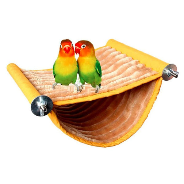 Winter Warm Plush Hanging Bird Nest Hut — Cozy Hideaway for Parrots & Finches