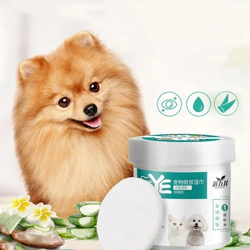 Pet Eye Cleaning Wipes, Tear Stain Remover for Dogs & Cats