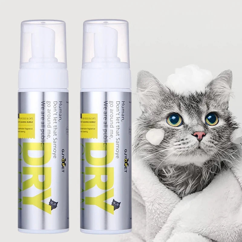 Pet Dry Cleaning Foam – No-Rinse Shampoo for Dogs, Cats, and Puppies