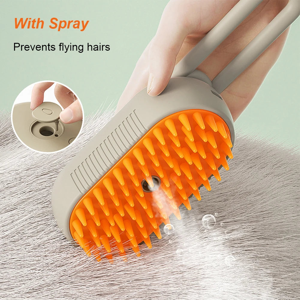 3-in-1 Electric Steam Grooming Brush