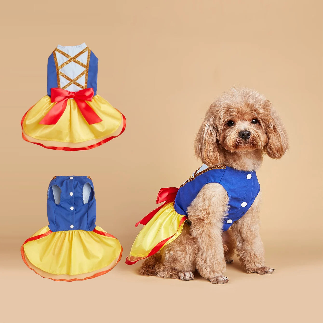 Snow Dog Christmas Costume, Princess Puppy Dress for Holiday Parties & Special Events