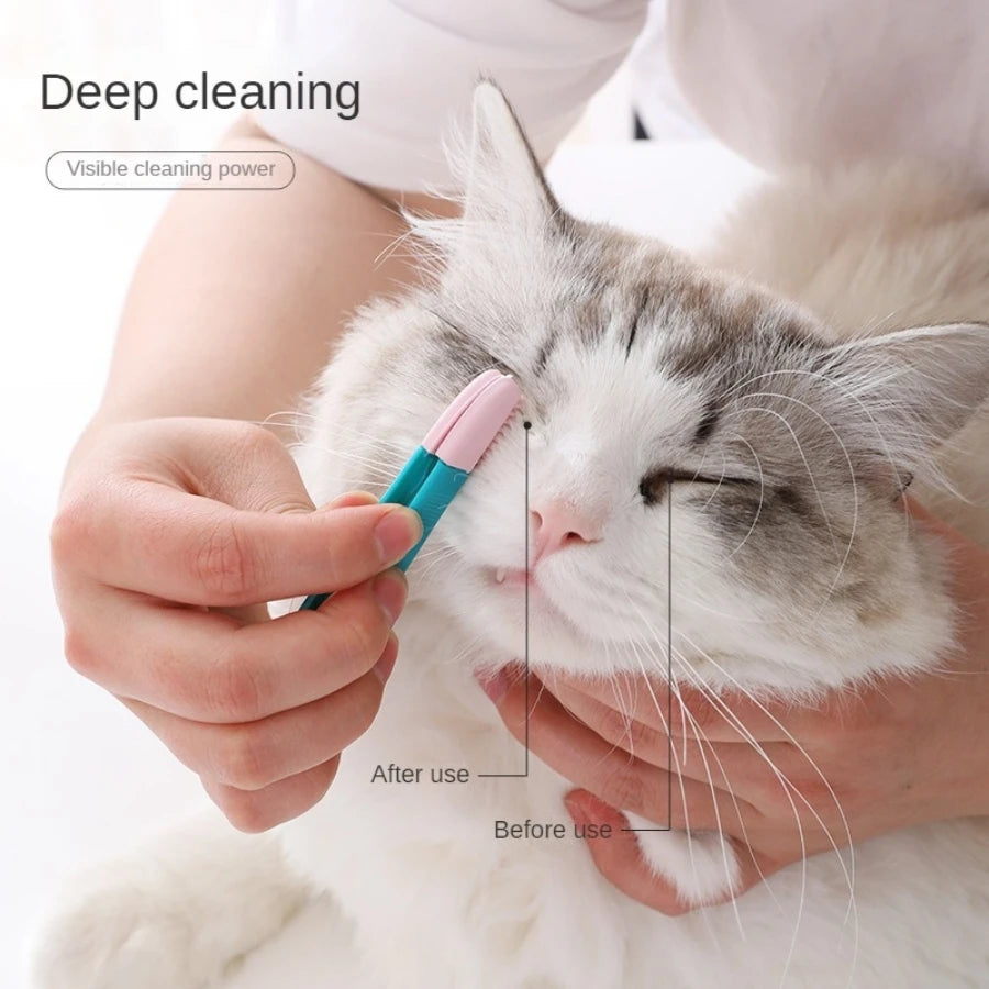 Pet Tear Stain Remover Comb, Grooming Brush for Small Dogs & Cats