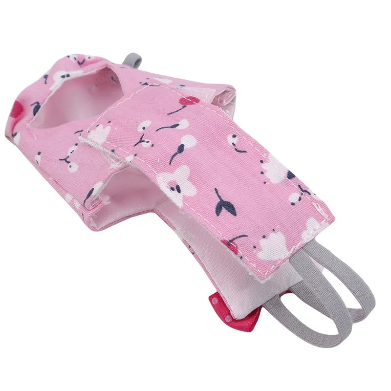 Colorful Parrot Diaper with Bowtie — Washable Flight Suit for Small to Large Pet Birds
