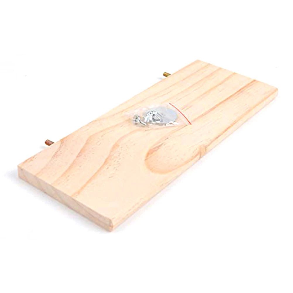 Wooden Jumping Platform & Perch Toy — Cage Accessory for Birds, Hamsters & Gerbils