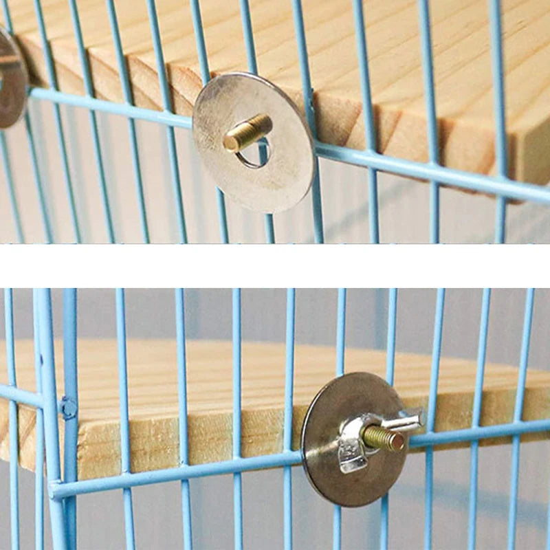 Fan-Shaped Wooden Perch Stand for Birds & Small Pets