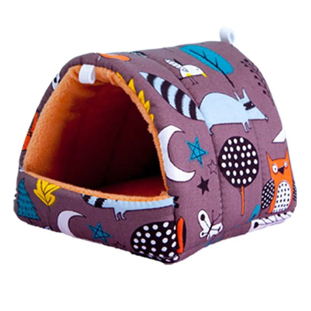 Cartoon Small Pet Sleeping Bed & Warm Nest for Winter