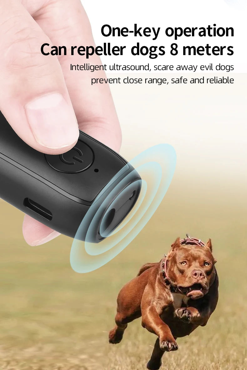 Mini Ultrasonic Dog Repeller with LED – Anti-Barking Training Device
