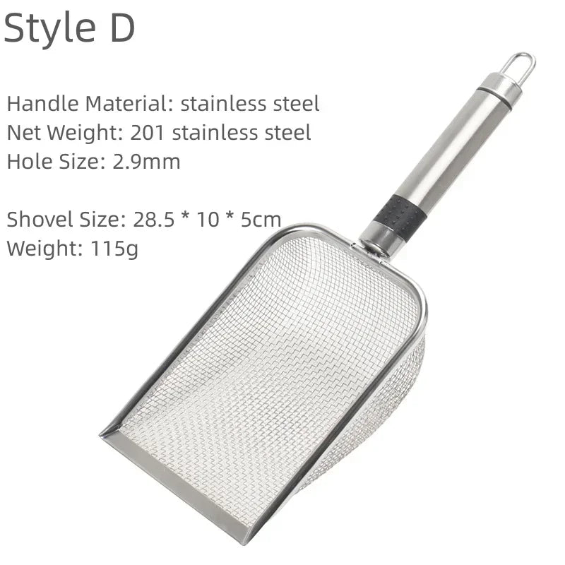 Long Handle Stainless Steel Cat Litter Scoop