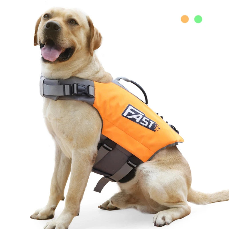 Adjustable Dog Life Jacket, Reflective Pet Safety Vest for Swimming & Boating