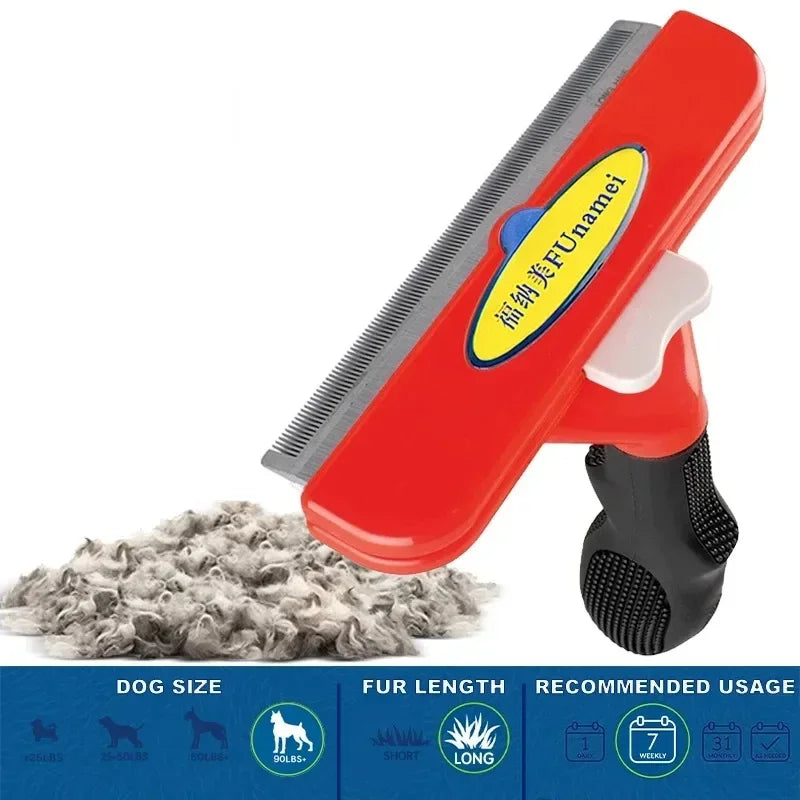 Large Pet Grooming Comb – Hair Remover & Massage Brush for Dogs and Cats