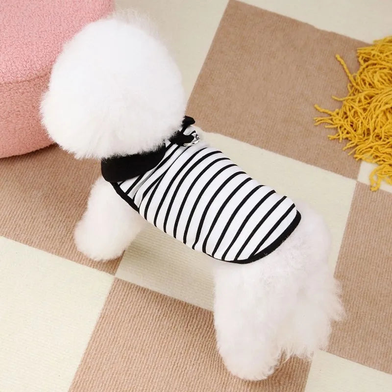 Luxury Dog Dress with Bowknot Lace – Summer Cotton Puppy Skirt for Small Dogs