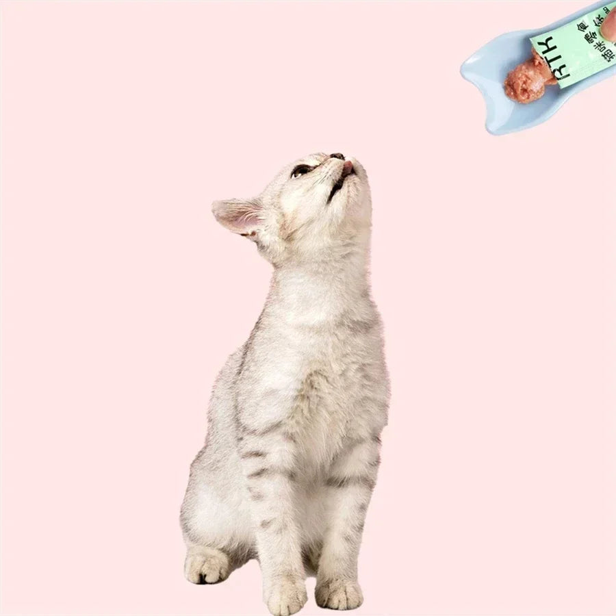Cat Treat Squeeze Spoon Feeder for Lickable Snacks & Wet Treats