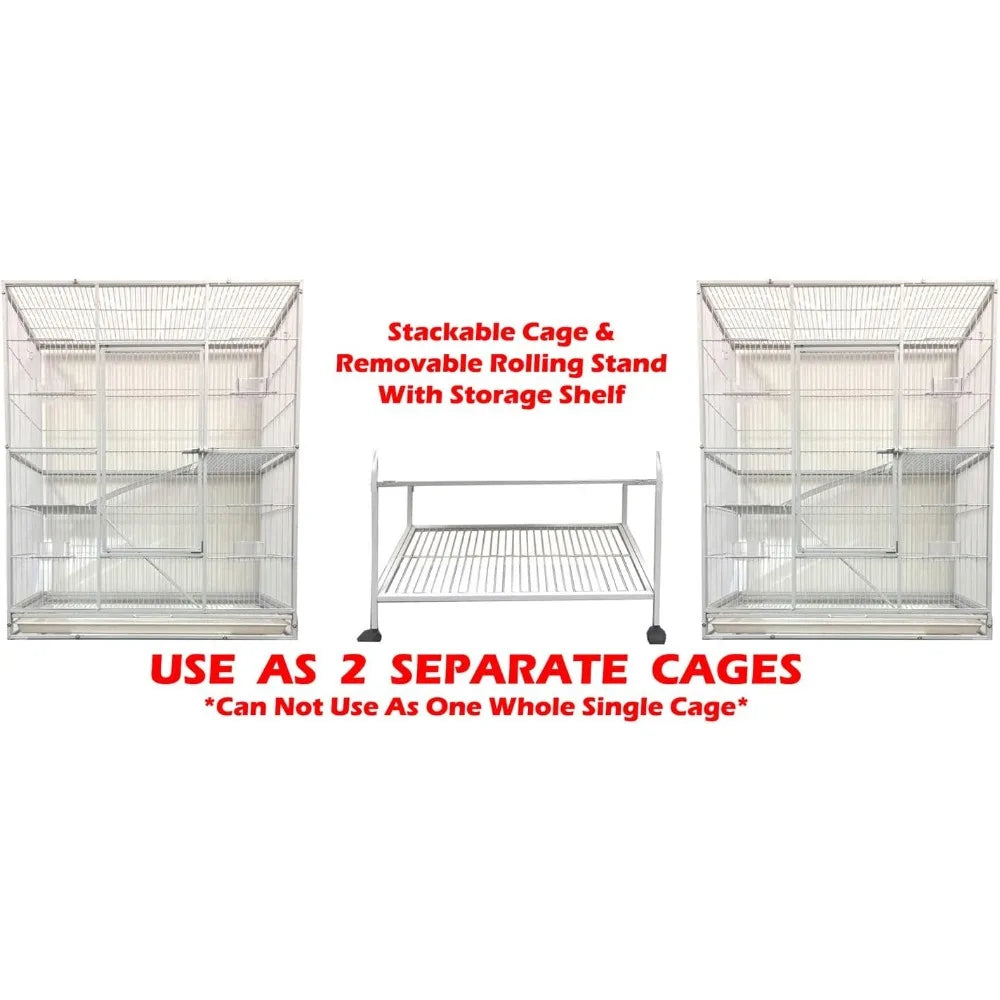 X-Large Stackable 3-Level Parrot Cages