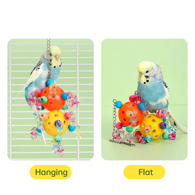 Hanging Bead Foraging Cage Decor