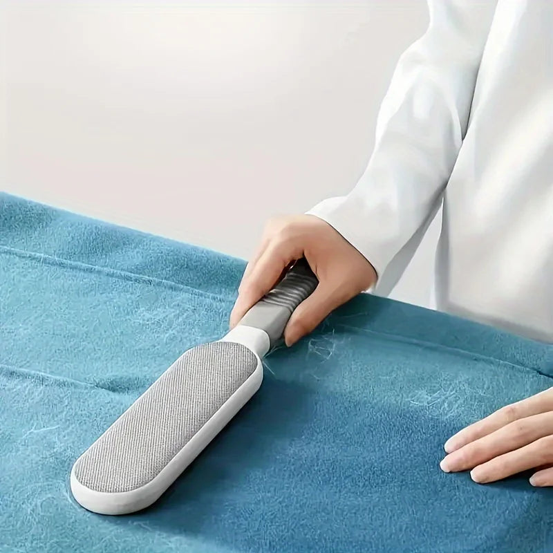 Double-Sided Pet Hair Remover Brush, Manual Lint Cleaner for Furniture & Clothing