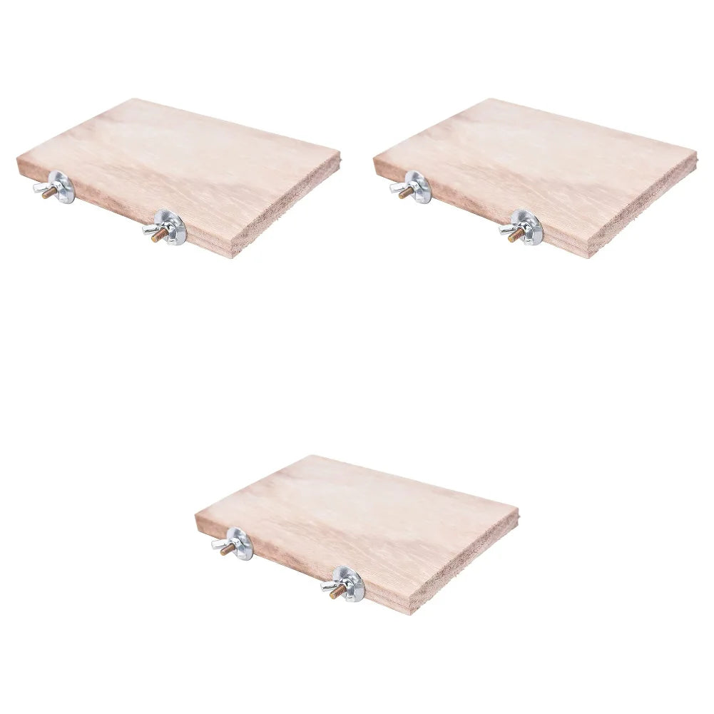 Wooden Jumping Platform & Perch Toy — Cage Accessory for Birds, Hamsters & Gerbils