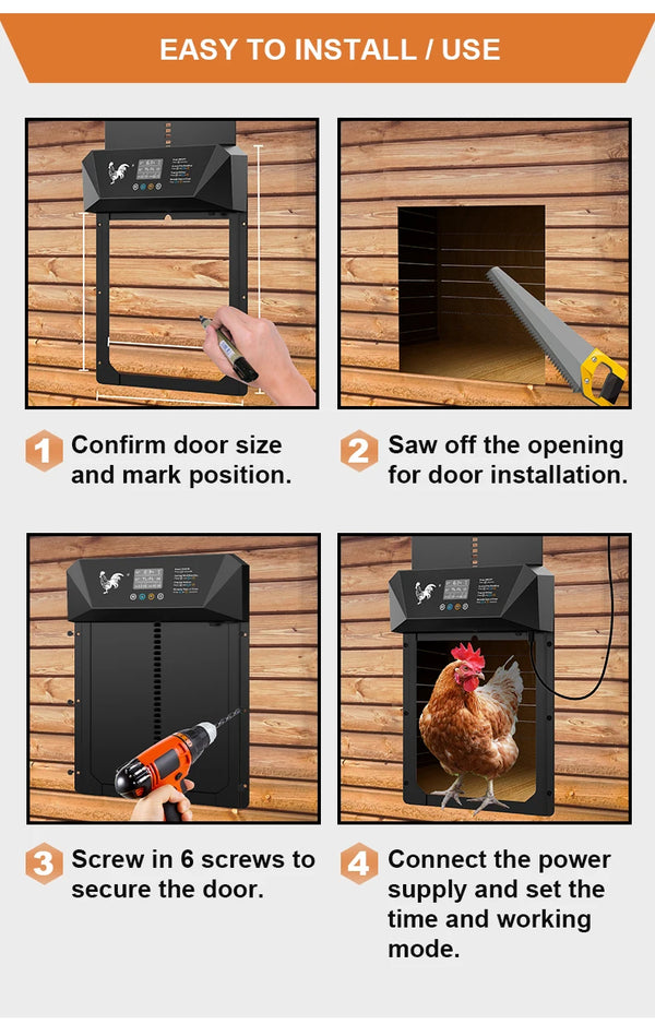 Large Automatic Chicken Coop Door