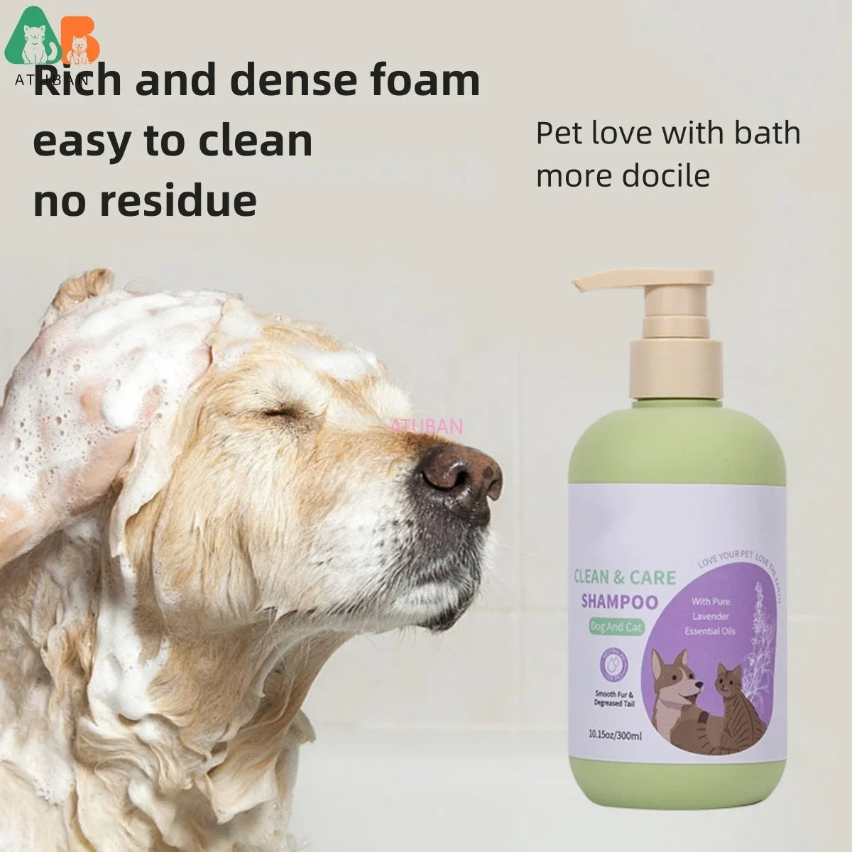 ATUBAN Hypoallergenic Dog Shampoo & Conditioner