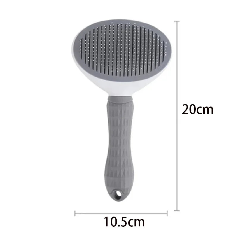 Pet Grooming Brush for Dogs & Cats, Stainless Steel Comb for Long Hair and Shedding Care