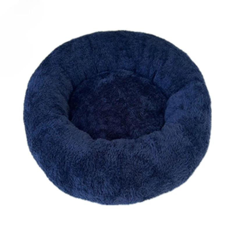 Plush Round Pet Nest Bed for Cats and Small Dogs