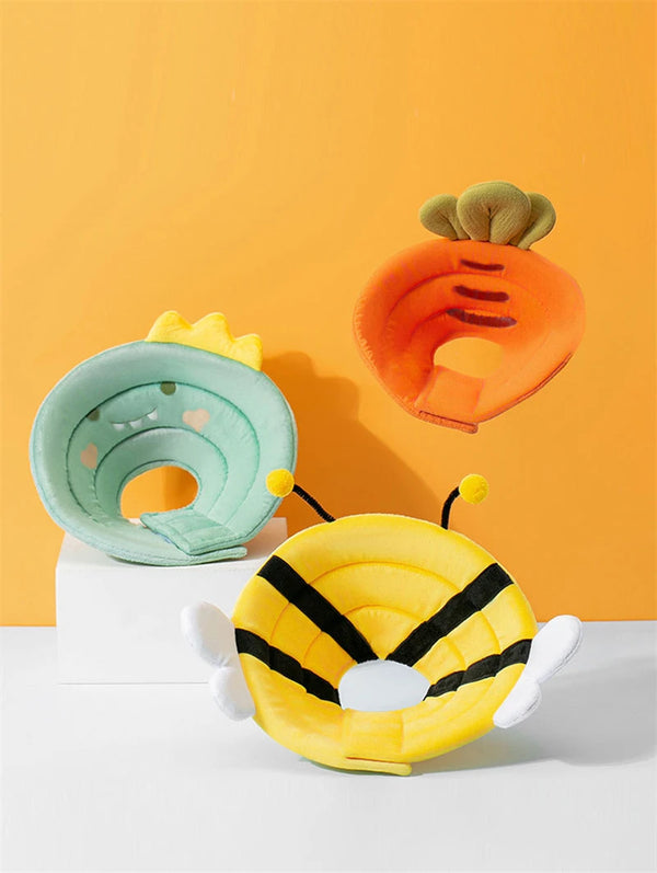 Pet Elizabethan Recovery Collar, Lick & Bite Protection Headgear for Cats and Small Dogs