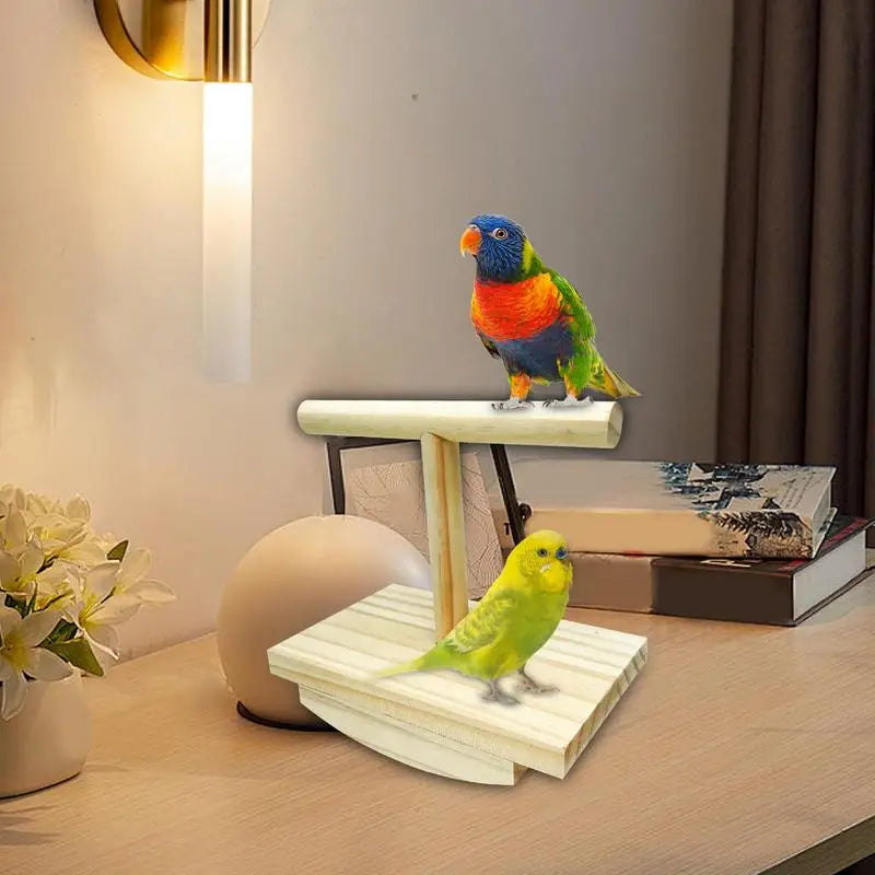 Wooden Parakeet Perch Toy