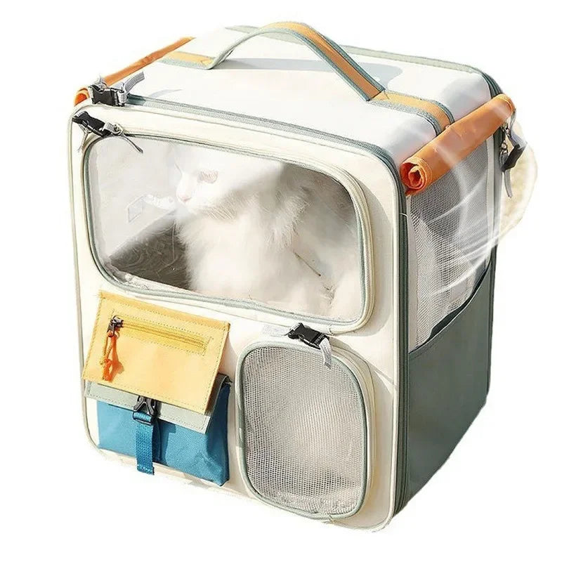 Extra Large Foldable Pet Trolley Case, Detachable Travel Carrier for Dogs & Cats
